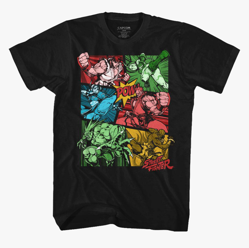 Comic Book Action Street Fighter T-shirt - Vintage Airbrush Shirts, HD ...