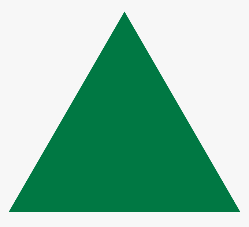 Green Equilateral Triangle Point Up - Equilateral Triangle Png, Transparent Png, Free Download