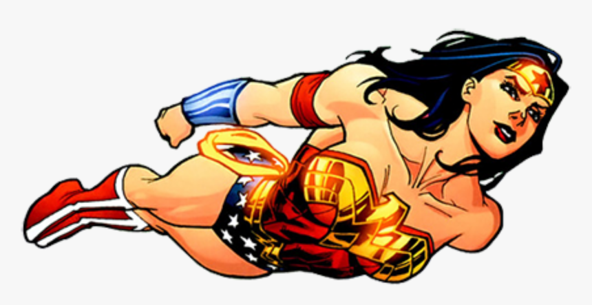 Wonder Woman Clipart Animated Transparent Wonder Woman - Wonder Woman Comic Flying, HD Png Download, Free Download