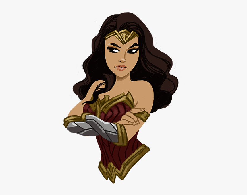 Wonder Woman Messages Sticker-10 - Cartoon Wonder Woman Png, Transparent Png, Free Download