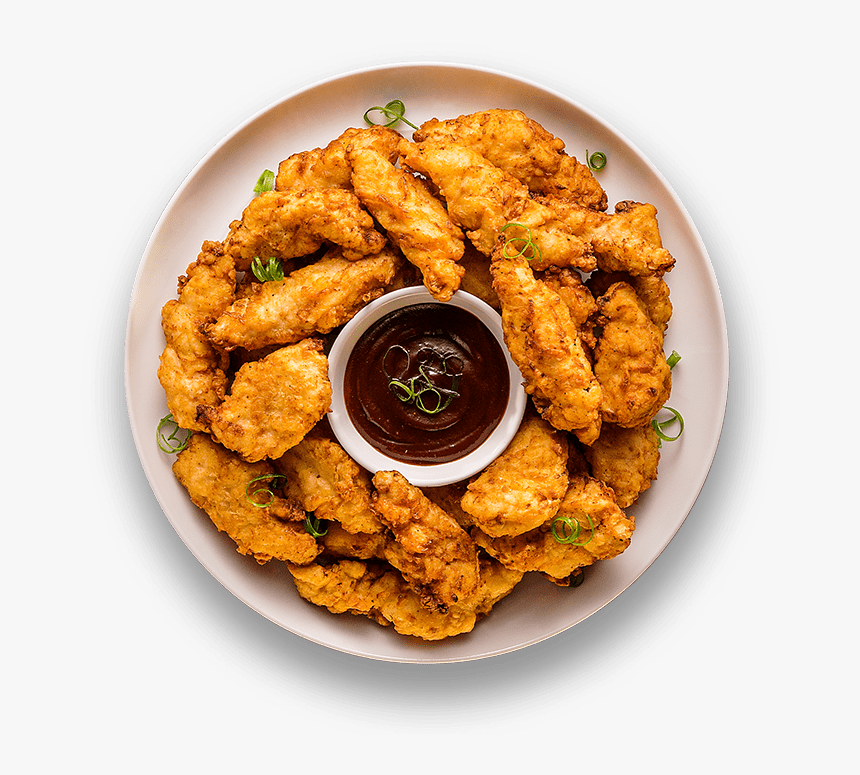 Dish,food,cuisine,fried Frying,crispy Fried Chicken,bhajji,fried - Chicken Tenders Top View, HD Png Download, Free Download