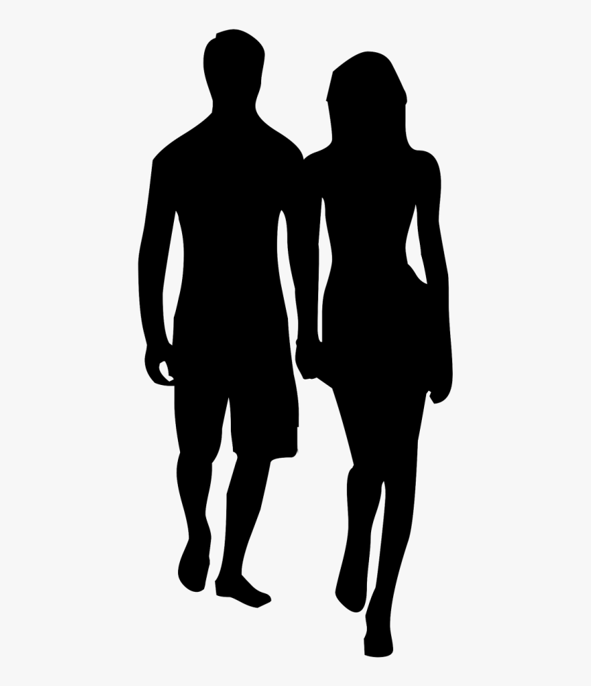 Couple Silhouette Beach - Couple Silhouette Holding Hands, HD Png Download, Free Download