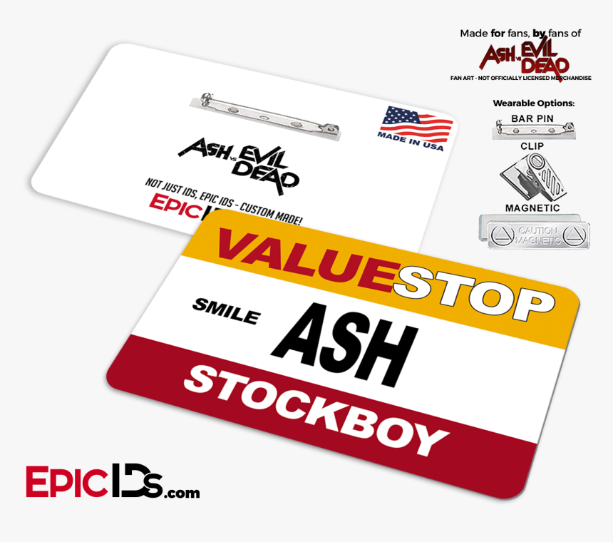 Valuestop "ash Vs Evil Dead - Ash Vs Evil Dead Name Tag, HD Png Download, Free Download