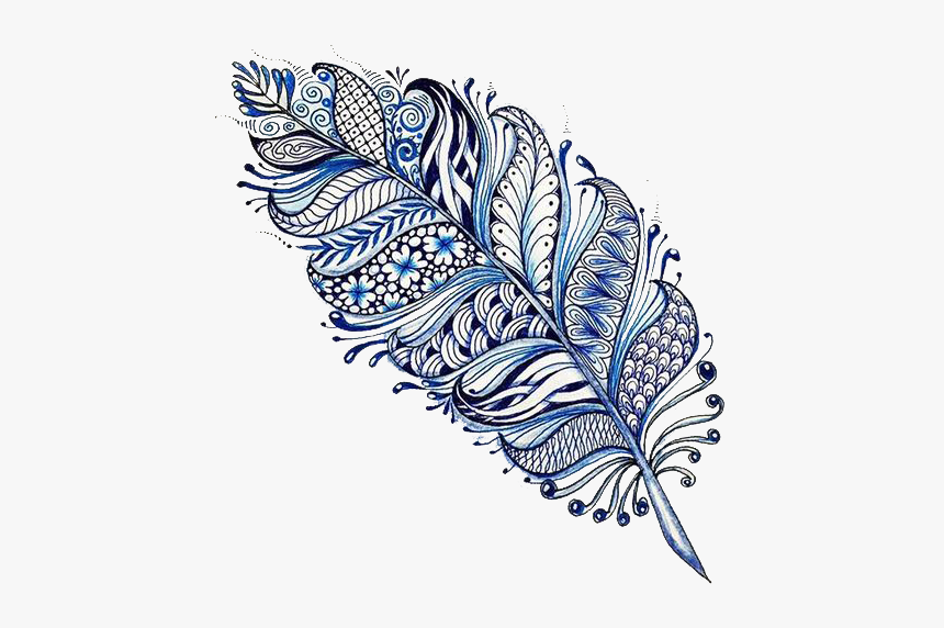 Tattoo Designs Mehndi Feather Mandala Drawing Clipart - Feather Mandala Drawing, HD Png Download, Free Download