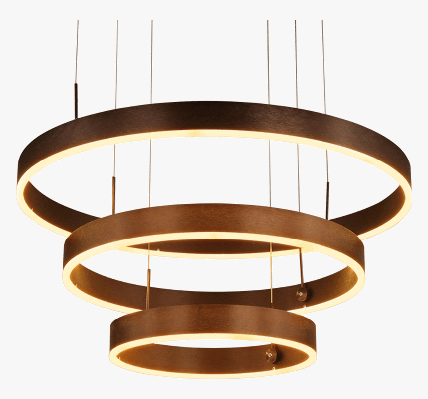 Light Luxury Chandelier Gold Ring Chandelier Living - Ceiling Fixture, HD Png Download, Free Download