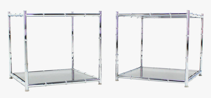 Superior Pair Of Cube Shape Chrome Faux Bamboo Frame - Bunk Bed, HD Png Download, Free Download