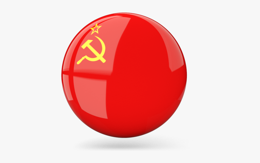 Glossy Round Icon - Soviet Union Flag Circle Transparent Background, HD Png Download, Free Download