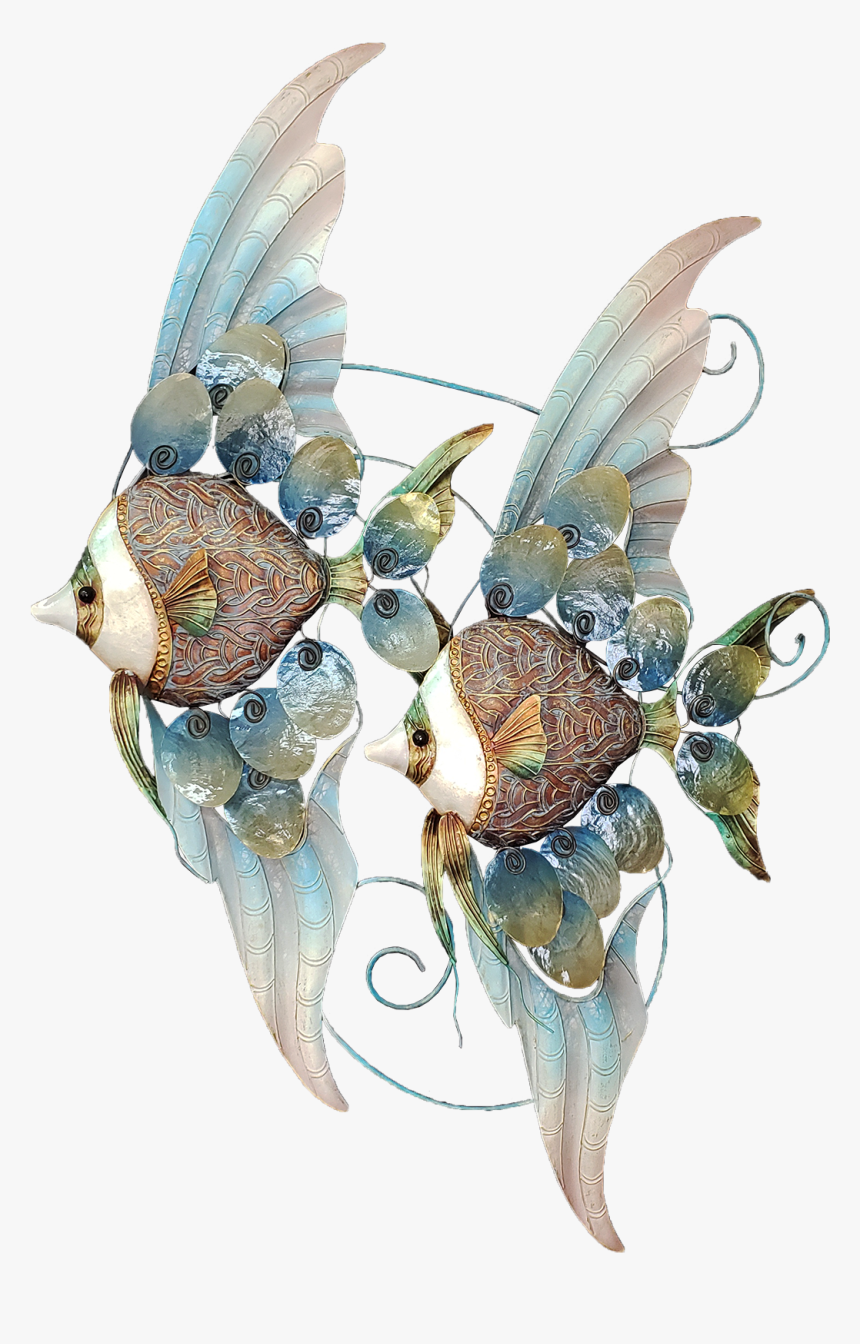 Nouveau Double Banner Fish Wall Art - Brooch, HD Png Download, Free Download