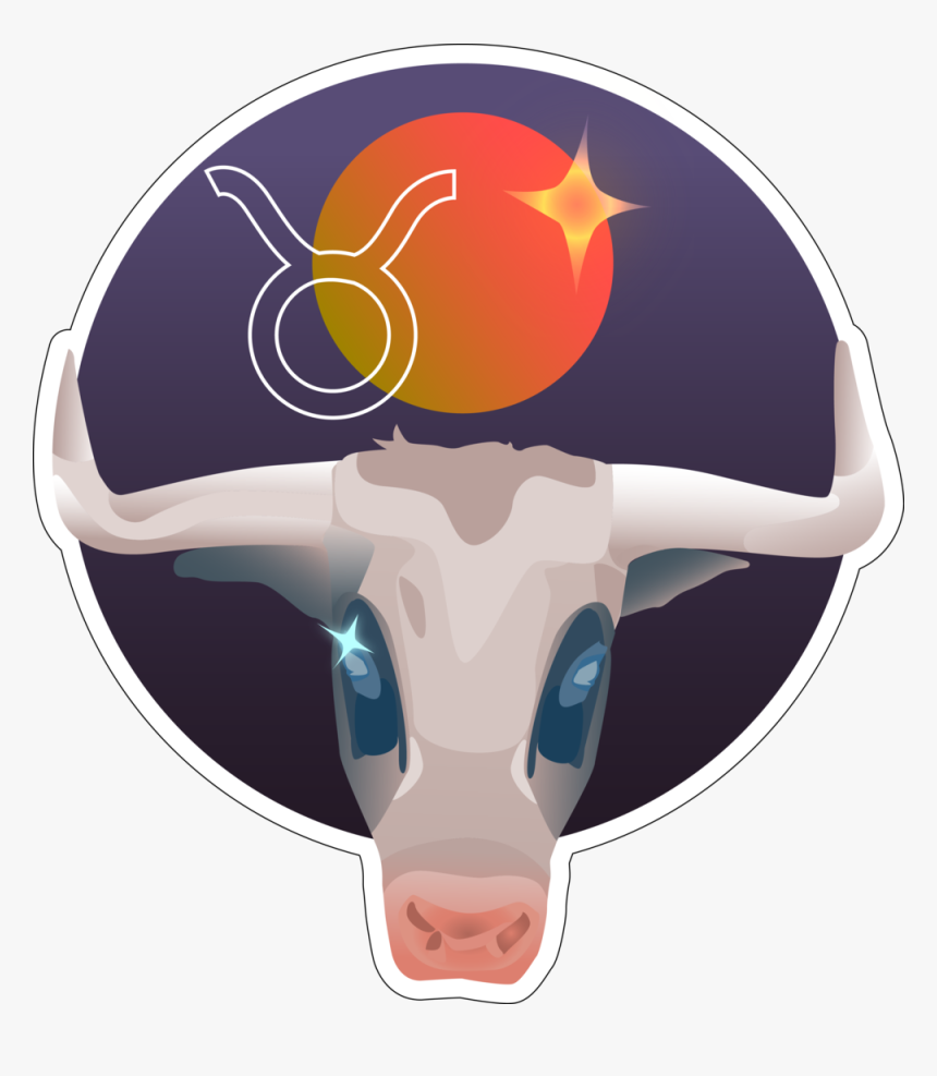 Taurus Outline Astro Stickers, HD Png Download, Free Download