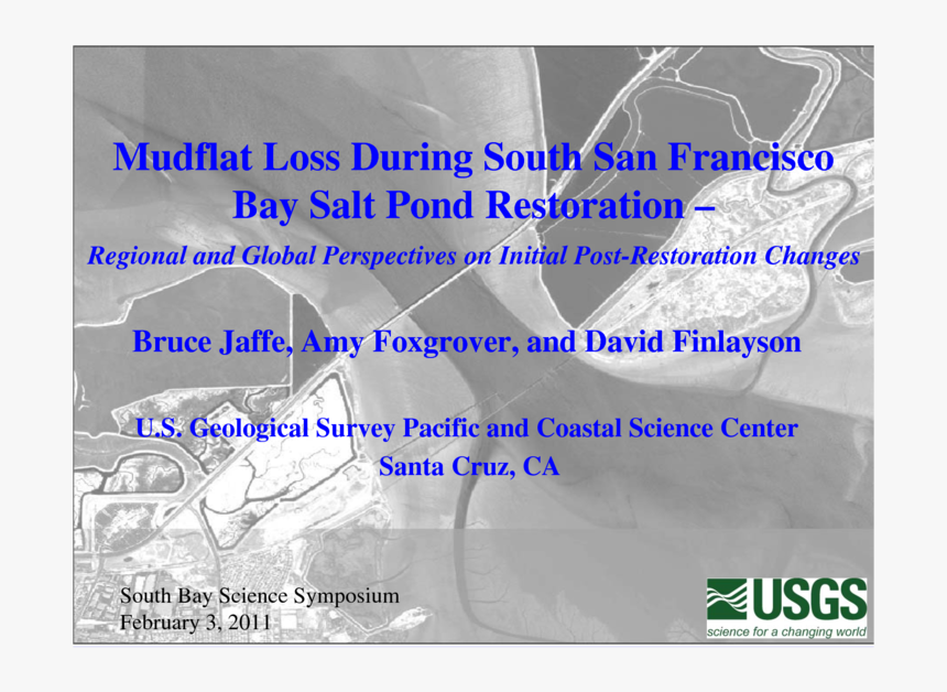 Mudflat Loss During South San Francisco Bay Salt Pond, HD Png Download, Free Download