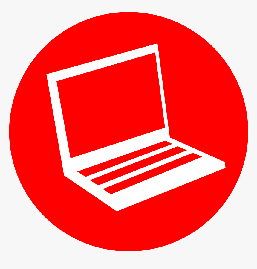 Red Laptop Clip Art, HD Png Download - kindpng