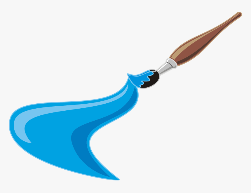 Wing Line Paint Brushes Blue Paint Brush Clipart Hd Png