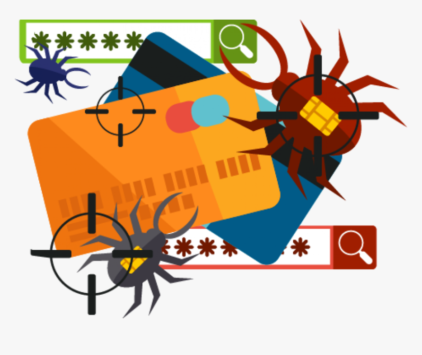 Image Of Spiders With Credit Cards - Email Spam Computer Virus, HD Png Download, Free Download