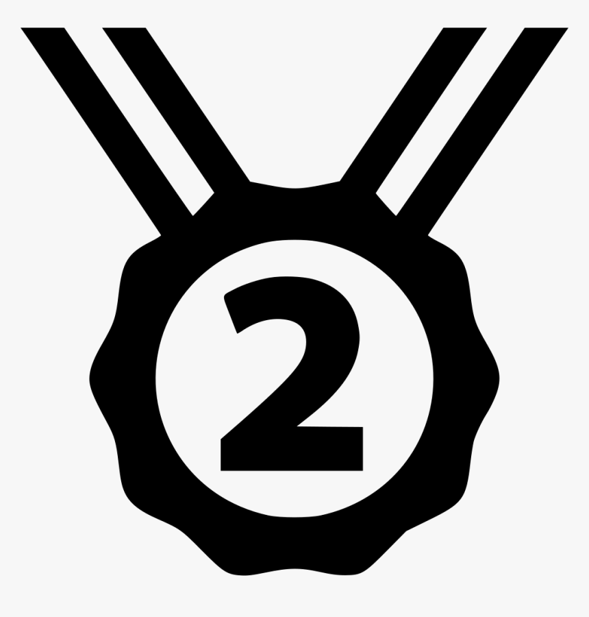 Number Two Medal Second Number Icon Png Transparent Png Kindpng