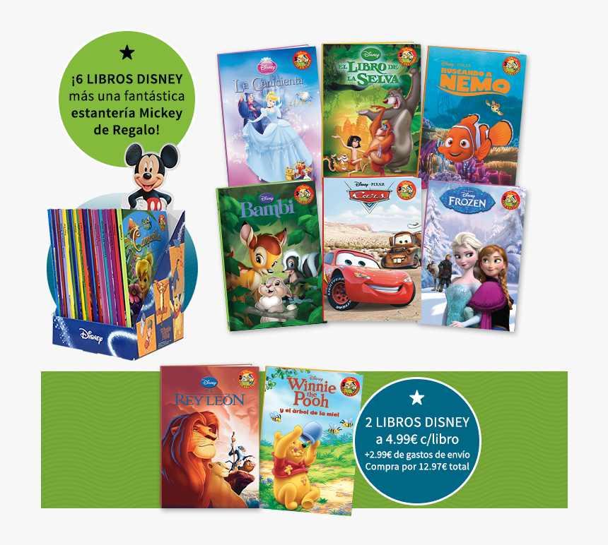 6 Libros Gratis Más De La Colección Y Una Estantería - Cartoon, HD Png Download, Free Download