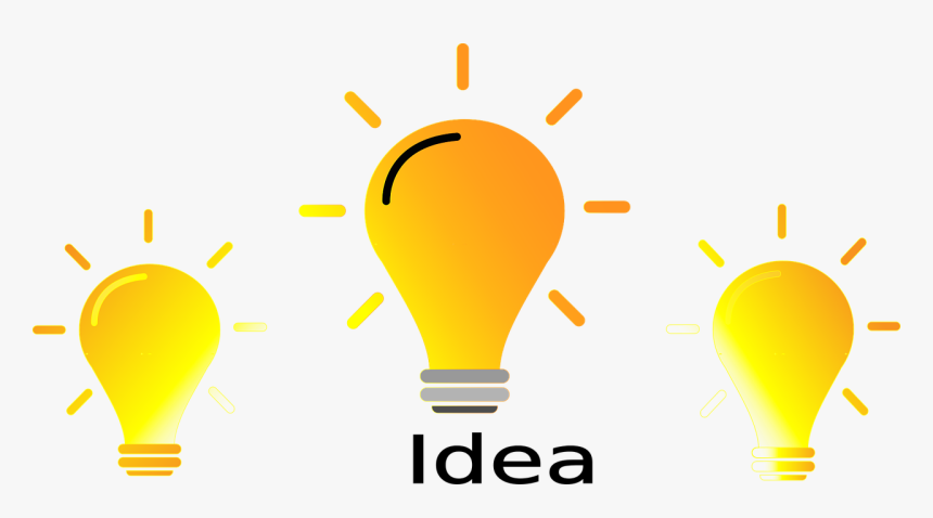 Idea Three Yellow Free Picture - Lampada Png, Transparent Png, Free Download