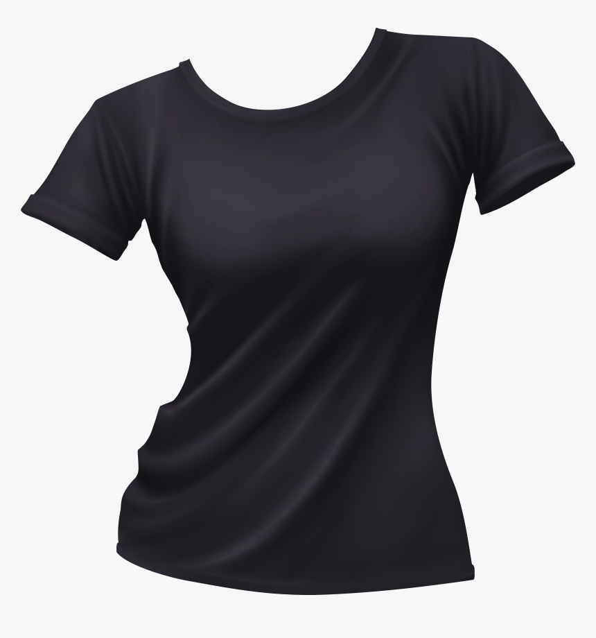 Clip Art Female T Shirt Png - Female Black Shirt Png, Transparent Png, Free Download