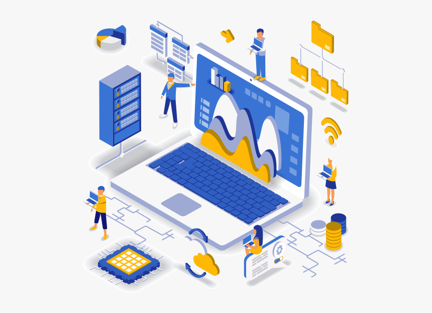 Cloud-cit - Data Analysis Isometric, HD Png Download, Free Download