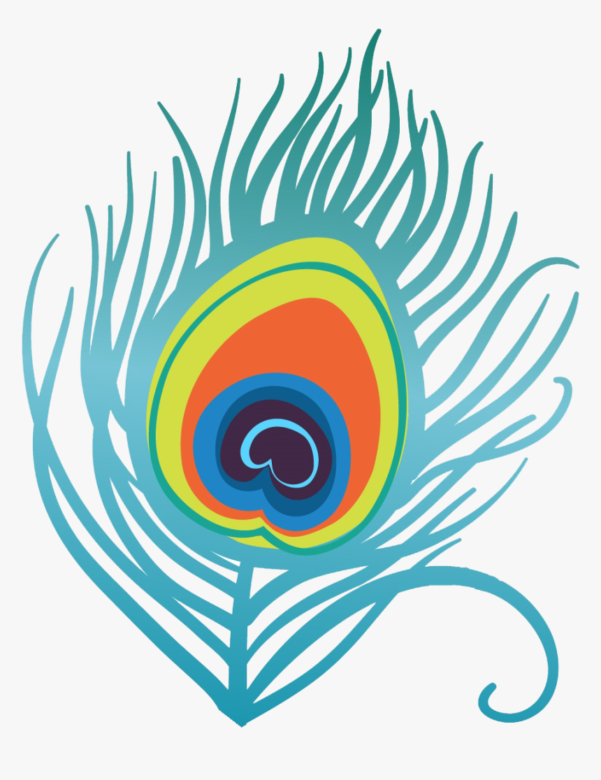 Feather Peafowl Clip Art - Peacock Feather Logo Png, Transparent Png, Free Download