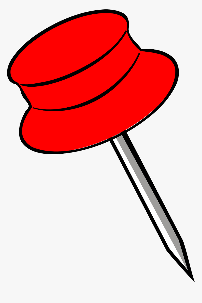 Pin, Red Pin, Pushpin, Thumbtack, Office Supplies, HD Png Download, Free Download