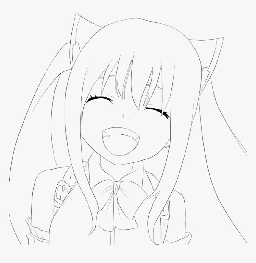 Jpg Library Library Wendy Marvell Smile Lineart, HD Png Download, Free Download