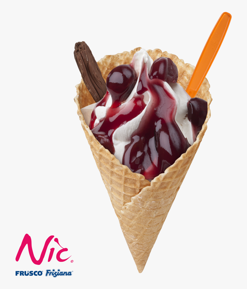 Super Cone Cherry Png-545kb - Ice Cream Cone Png, Transparent Png, Free Download