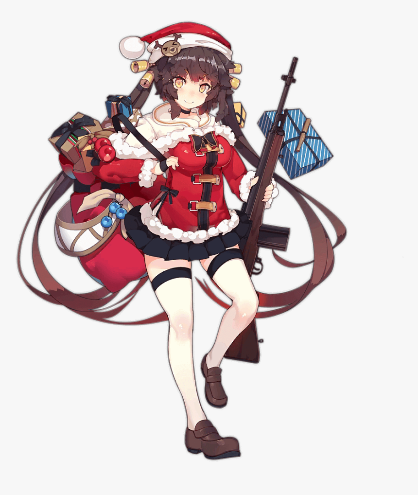 M Girls Frontline Gamepress Png Sniper M14 Anime Girl - M14 Xmas Parade, Transparent Png, Free Download