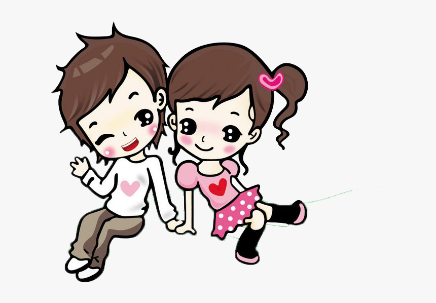 Cartoon Animation Love Drawing Couple Cute Boy And Girl Cartoon Drawing Hd Png Download Kindpng