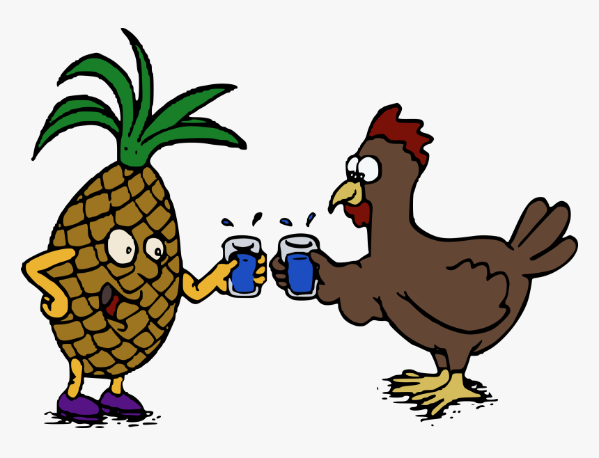 Funny Cartoon Chicken Pictures Clipart - Chicken Drink Water Cartoon, HD Png Download, Free Download