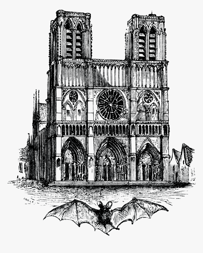 Notre Dame De Paris Sketch - Notre Dame De Paris First, HD Png Download, Free Download