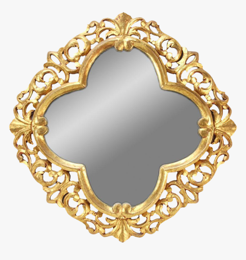 Vintage Continental Gilt Wood Carved Pierced Quatrefoil - Circle, HD Png Download, Free Download