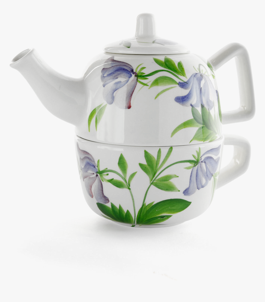 Picture Of Columbine Teapot With Cup Aboca Museum Collection - Teapot, HD Png Download, Free Download