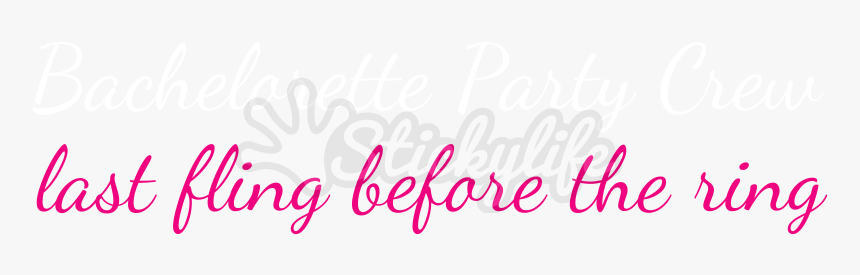 Bachelorette Party Crew Decal - Calligraphy, HD Png Download, Free Download