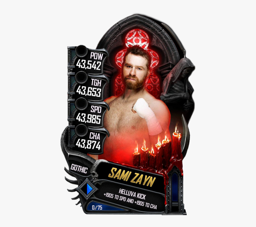 Transparent Sami Zayn Png - Wwe Supercard Roman Reigns Gothic, Png Download, Free Download