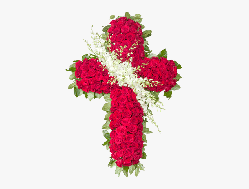 Floral Cross White And Red, HD Png Download, Free Download