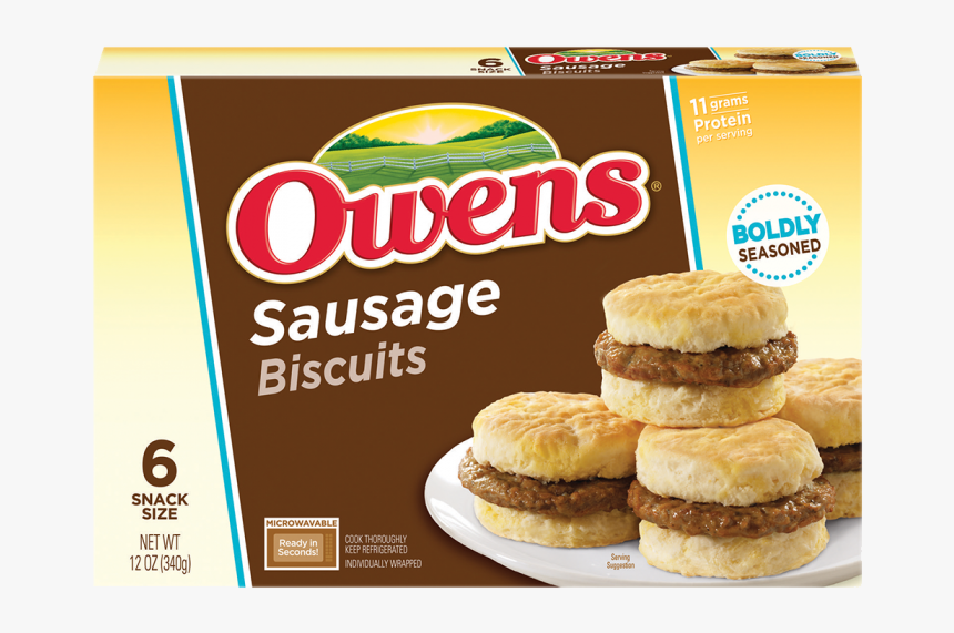 Owens® Sausage Sandwich Sandwich 12 Oz - Owens Sausage Biscuits, HD Png ...