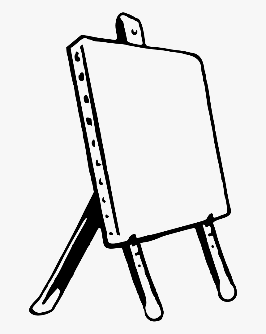 easel clipart black and white