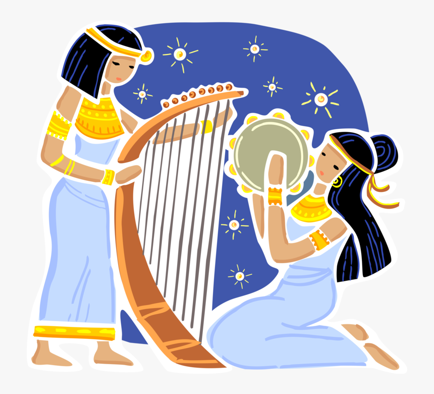 Vector Illustration Of Ancient Egypt Women Play Egyptian - Illustration, HD Png Download, Free Download