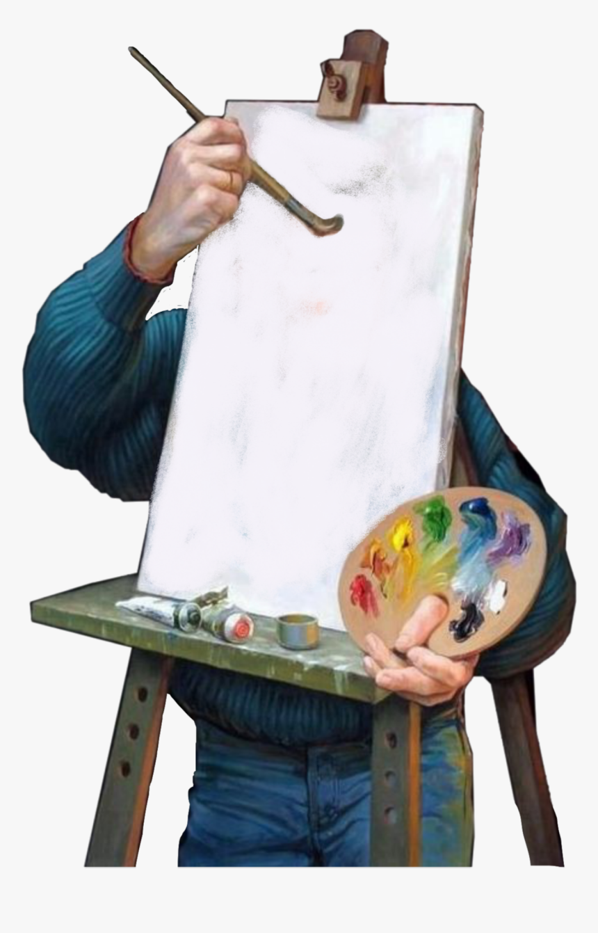 #stickers #mystickeredits #paint #easel #paintbrush - Auto Retrato De Pintores Famosos, HD Png Download, Free Download
