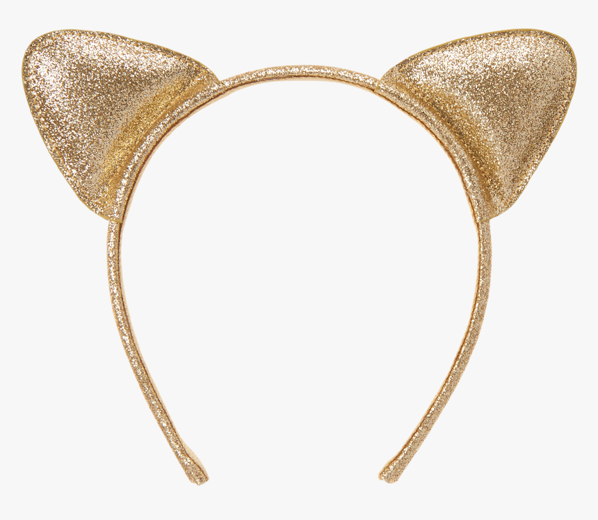 Ear Headband Sequin Gold Cat Cat Ears Headband Png Transparent Png Kindpng