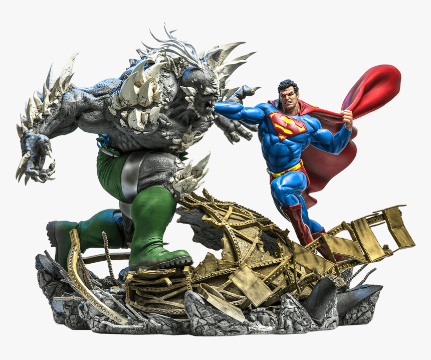 Transparent Superman New 52 Png - Superman Doomsday Fight Figure, Png Download, Free Download