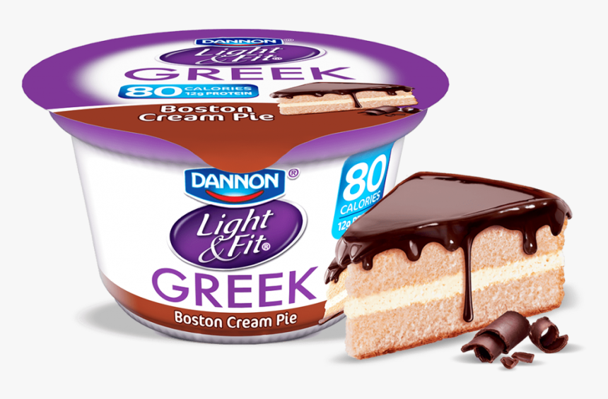 Boston Cream Pie Greek Yogurt - Light And Fit Greek Strawberry Yogurt, HD Png Download, Free Download