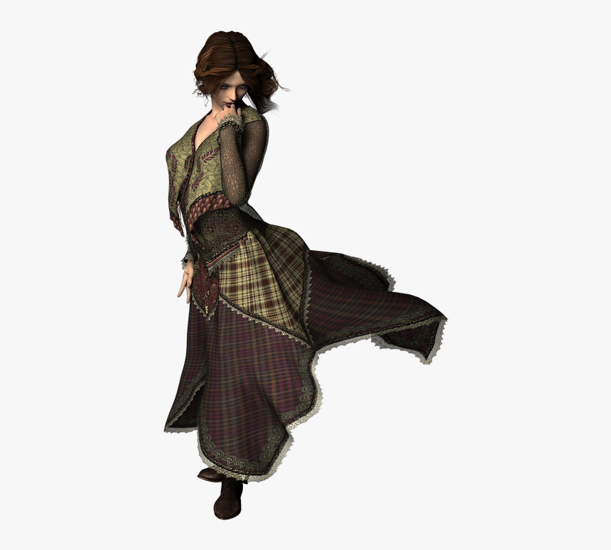 Dancer, Woman, Girl, 3d, Model, Forlorn, People, Boho - Boho Fashion Girl Png, Transparent Png, Free Download