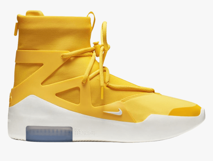 Nike Air Fear Of God 1 Yellow, HD Png Download - kindpng
