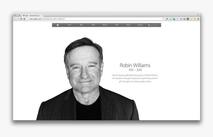 Robin Williams Apple, HD Png Download, Free Download