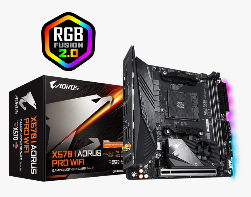 Gigabyte Mb X570 I Aorus Pro Wifi Amd Ryzen Am4 X570 - X570 I Aorus Pro Wifi, HD Png Download, Free Download