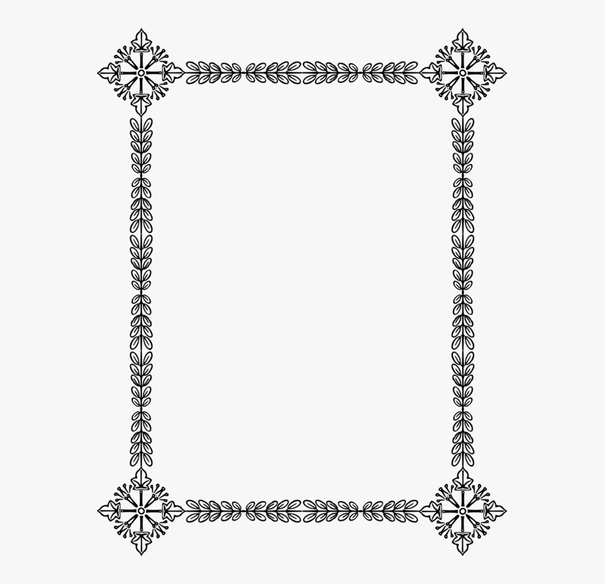 Picture Frame,jewellery,chain - Line Art, HD Png Download, Free Download