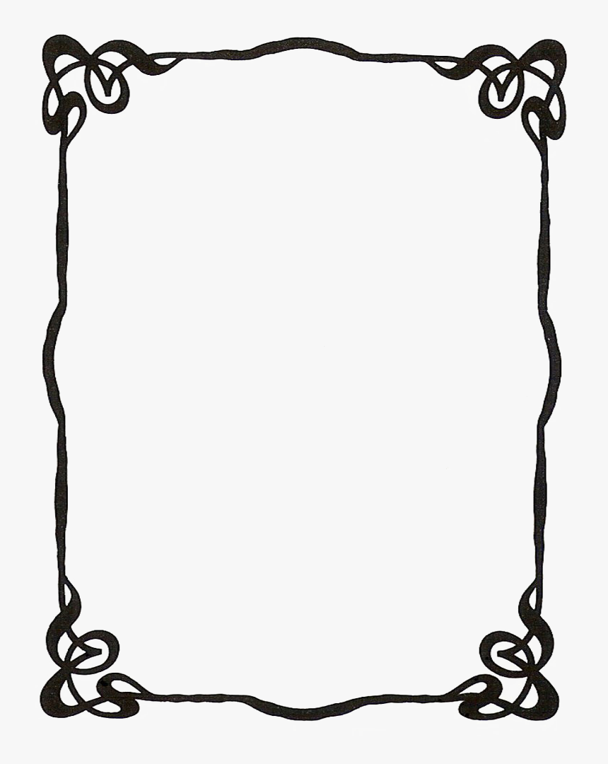 Border Frames Png Image Download - Art Nouveau Frame, Transparent Png, Free Download