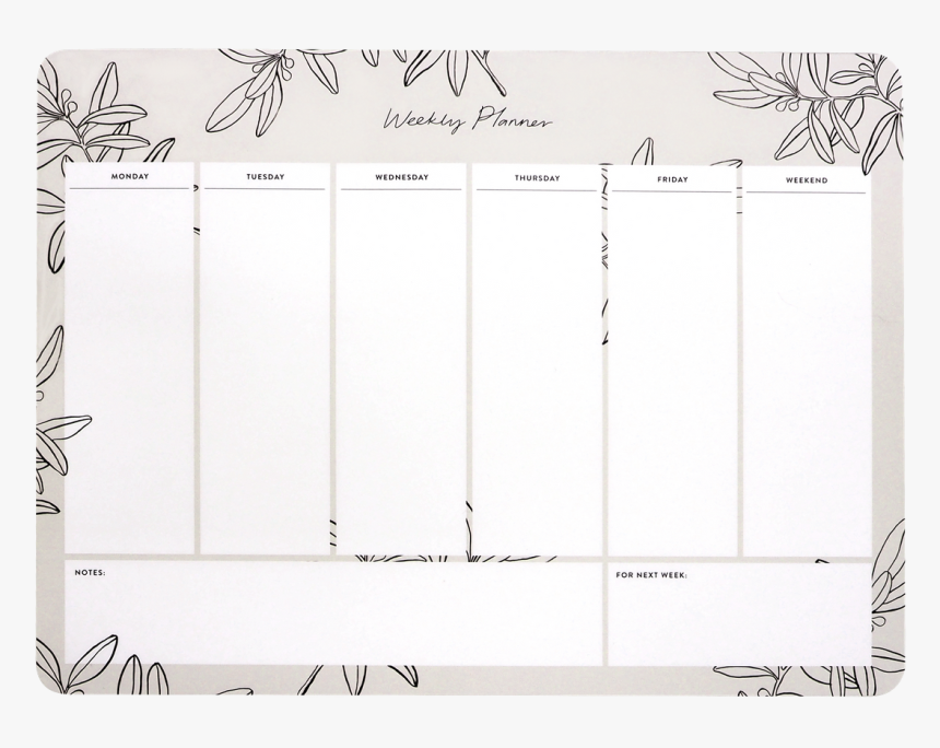 Weekly Desk Planner Pape, HD Png Download, Free Download