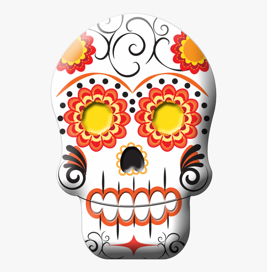 Calavera Skull Clip Art - Calavera De Azucar Png, Transparent Png, Free Download